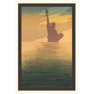 Vintage Journal Pour La Liberte du Monde, Statue of Liberty -- Found Image Press